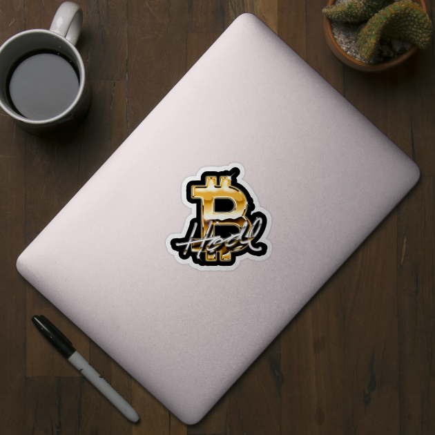 Bitcoin Logo HODL BTC Crypto Millionaire Bitcoin by vo_maria